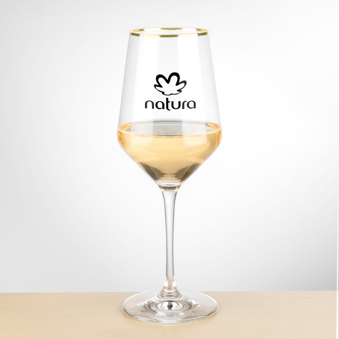 Custom Logo Tucson Gold Rim Wine - Imprinted