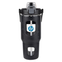 Custom Logo Turbo Borosilicate Glass Bottle w/Straw - 32oz