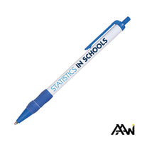Custom Logo Value Slim Grip Pen Vividprint™ Barrel & Matte Colored Trim