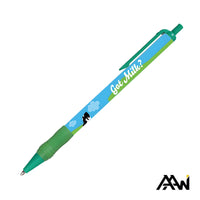 Custom Logo Value Slim Grip Pen Vividprint™ Barrel & Matte Colored Trim