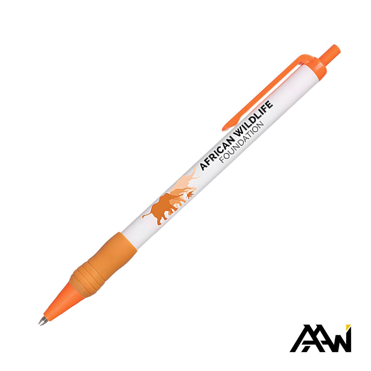 Custom Logo Value Slim Grip Pen Vividprint™ Barrel & Matte Colored Trim