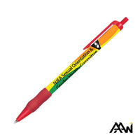 Custom Logo Value Slim Grip Pen Vividprint™ Barrel & Matte Colored Trim