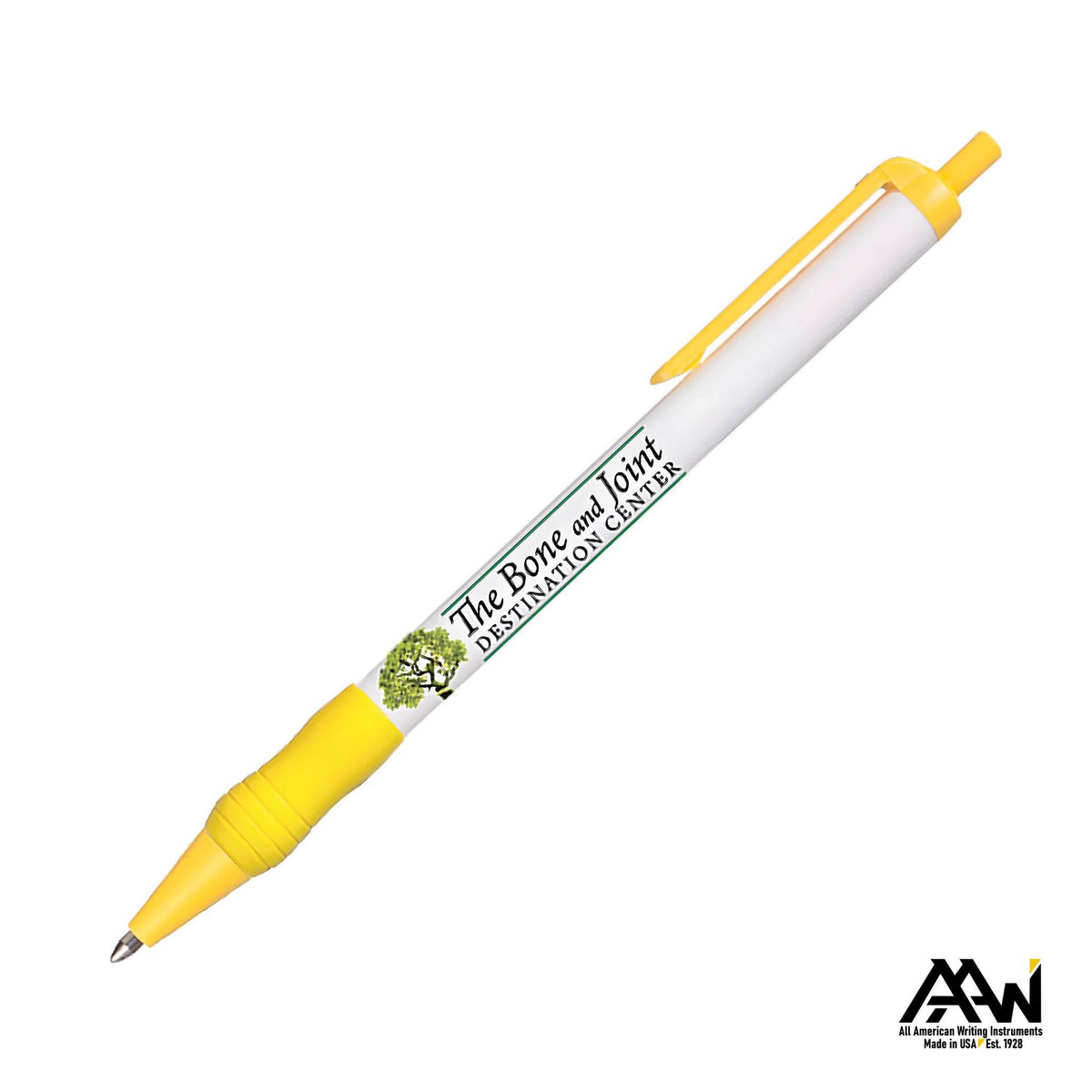 Custom Logo Value Slim Grip Pen Vividprint™ Barrel & Matte Colored Trim