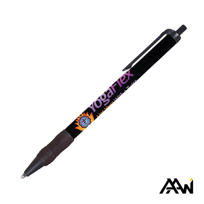 Custom Logo Value Slim Grip Pen Vividprint™ Barrel & Matte Colored Trim