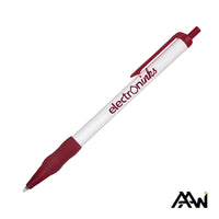 Custom Logo Value Slim Grip Pen w/Glossy Barrel & Matte Colored Trim