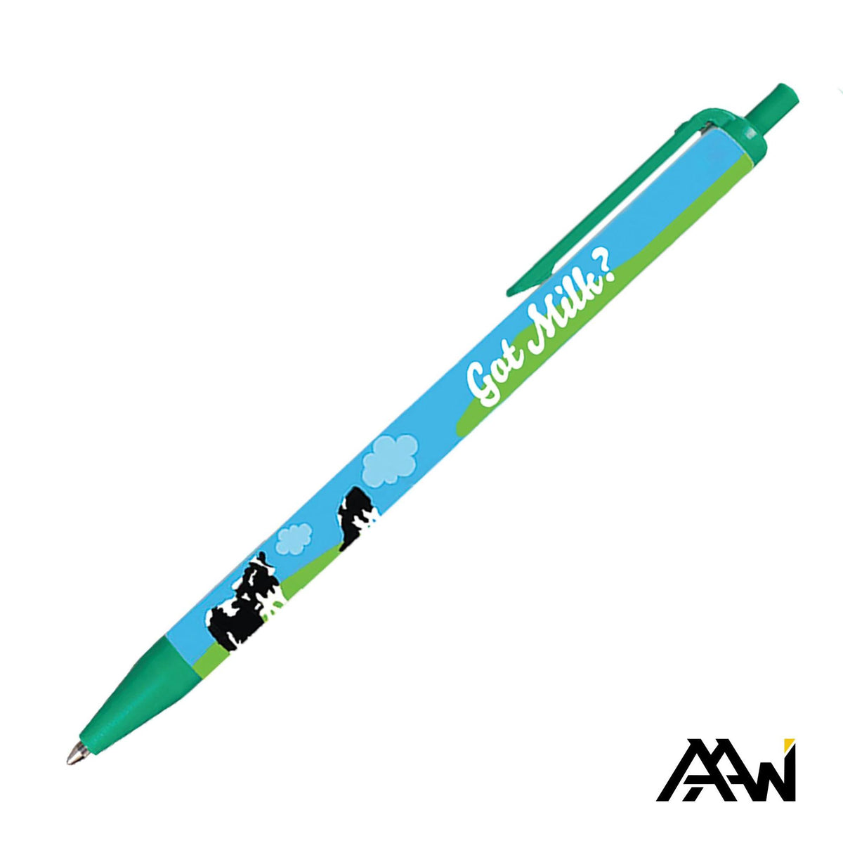 Custom Logo Value Slim Vividprint™ Pen w/Matte Trim