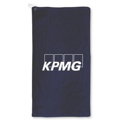 Custom Logo Velour Golf Towel with Grommet & Hook