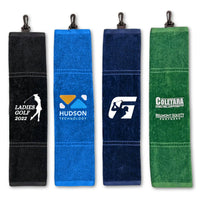 Custom Logo Velour Trifold Golf Towel