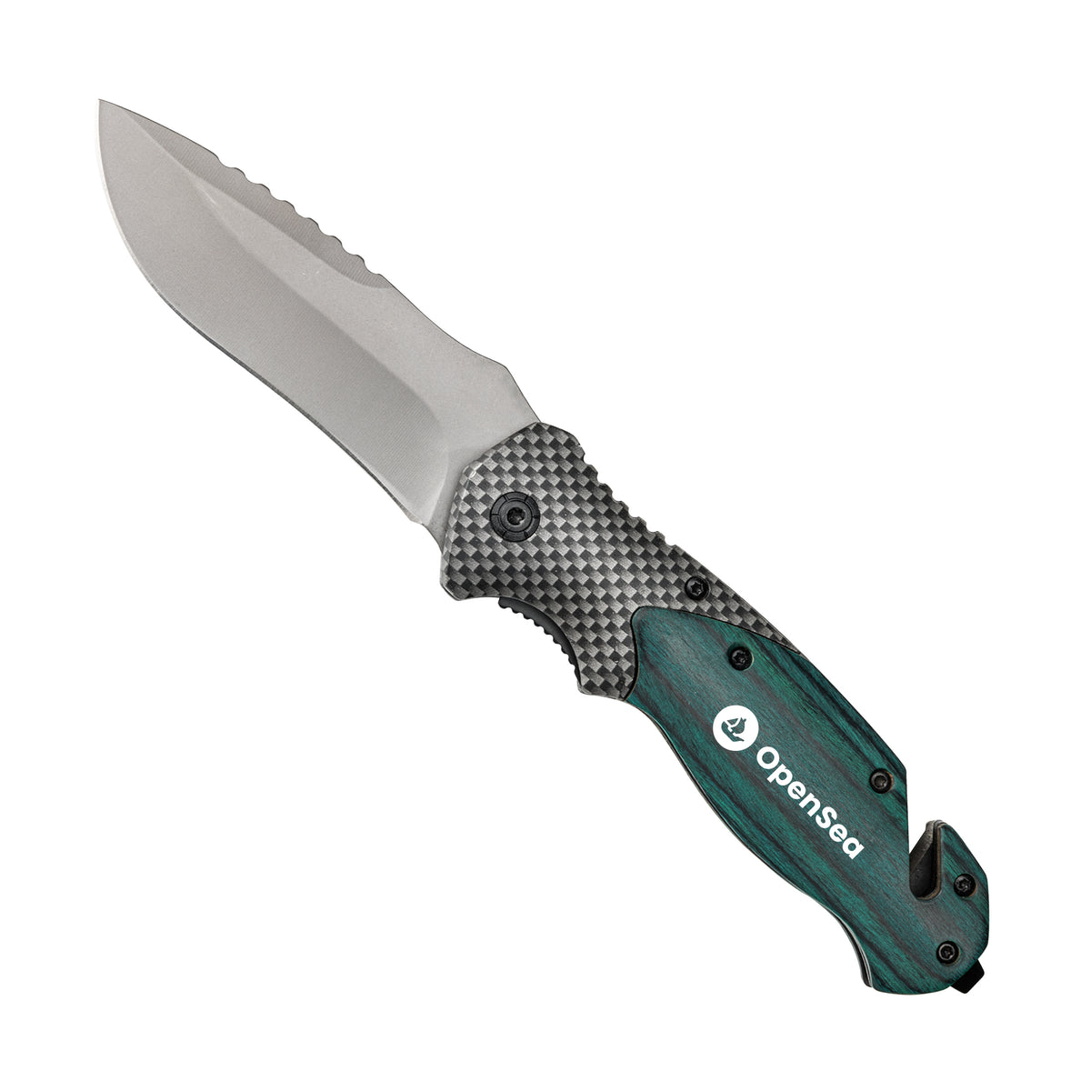 Custom Logo Whitetail Pakka Wood Pocket Knife