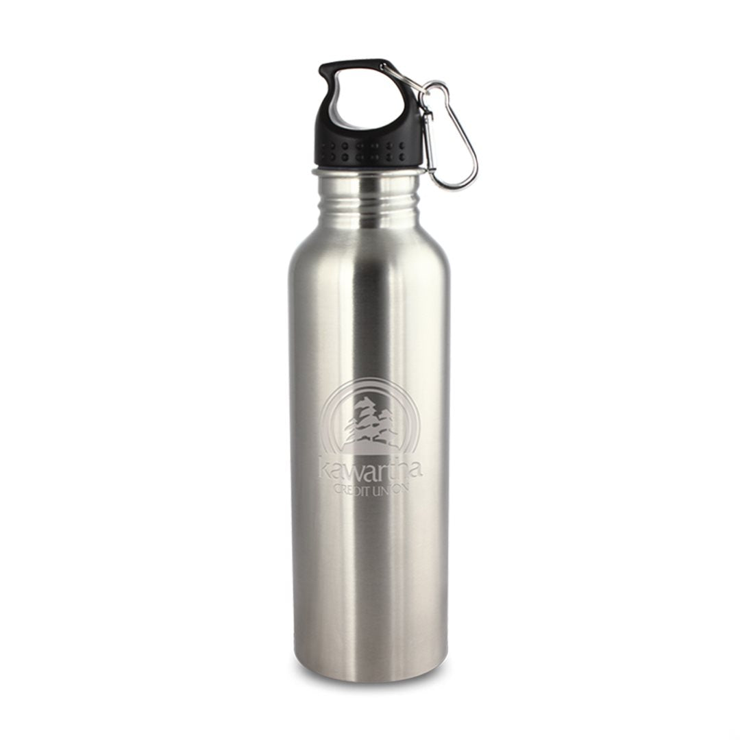 Custom Logo Wide Mouth Flair Bottle with Carabiner - 25oz