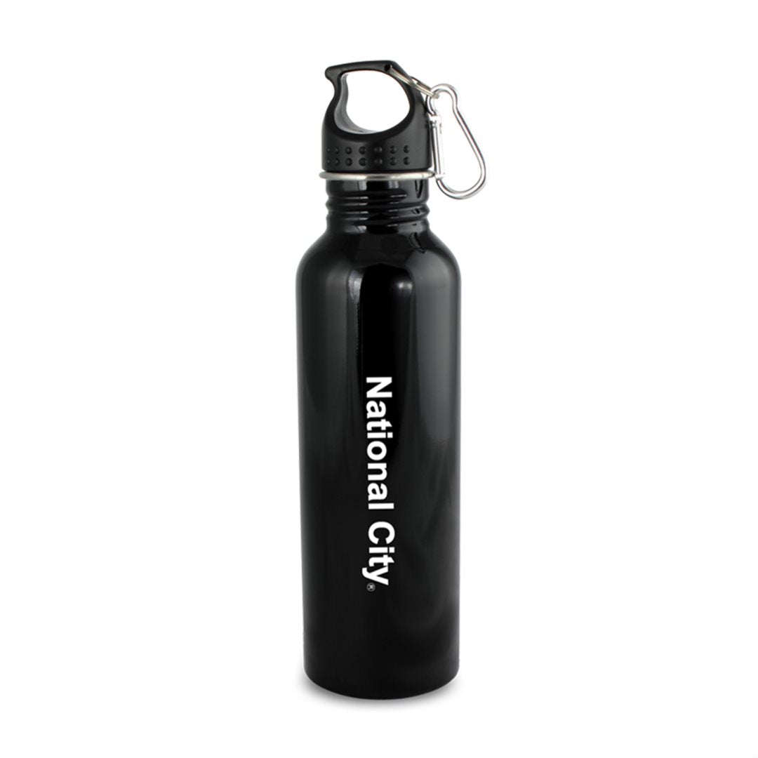 Custom Logo Wide Mouth Flair Bottle with Carabiner - 25oz