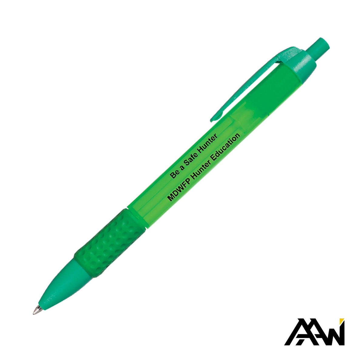 Custom Logo Widebody Grip Pen Translucent Barrel - Matte