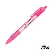 Custom Logo Widebody Grip Pen Translucent Barrel - Matte