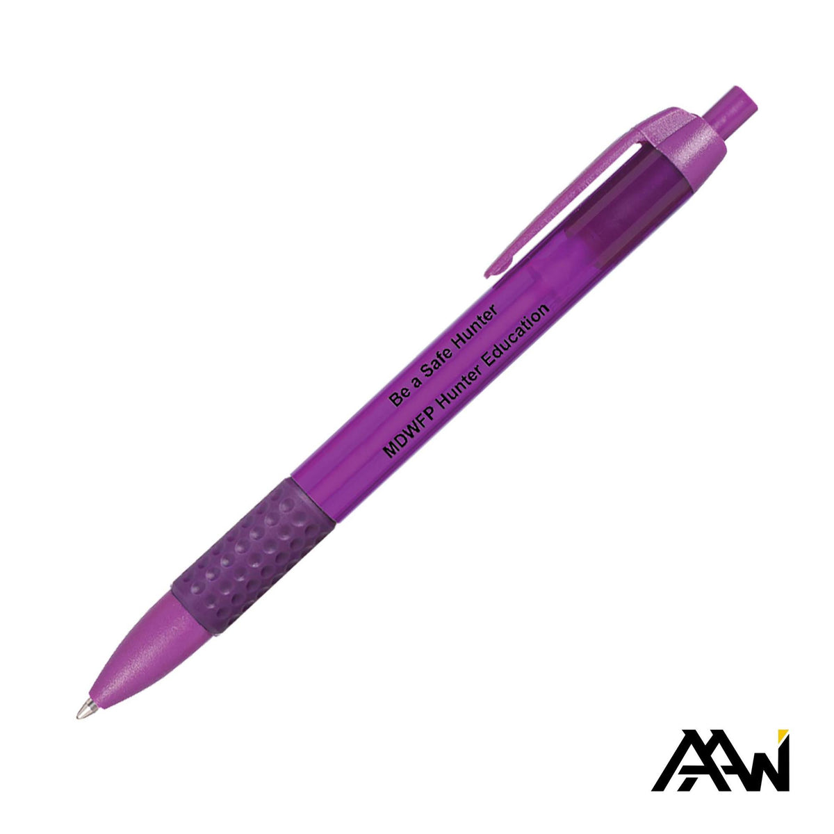 Custom Logo Widebody Grip Pen Translucent Barrel - Matte