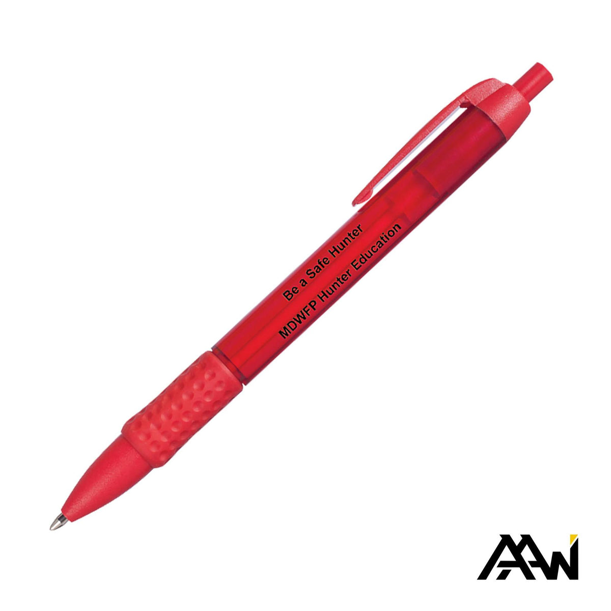 Custom Logo Widebody Grip Pen Translucent Barrel - Matte