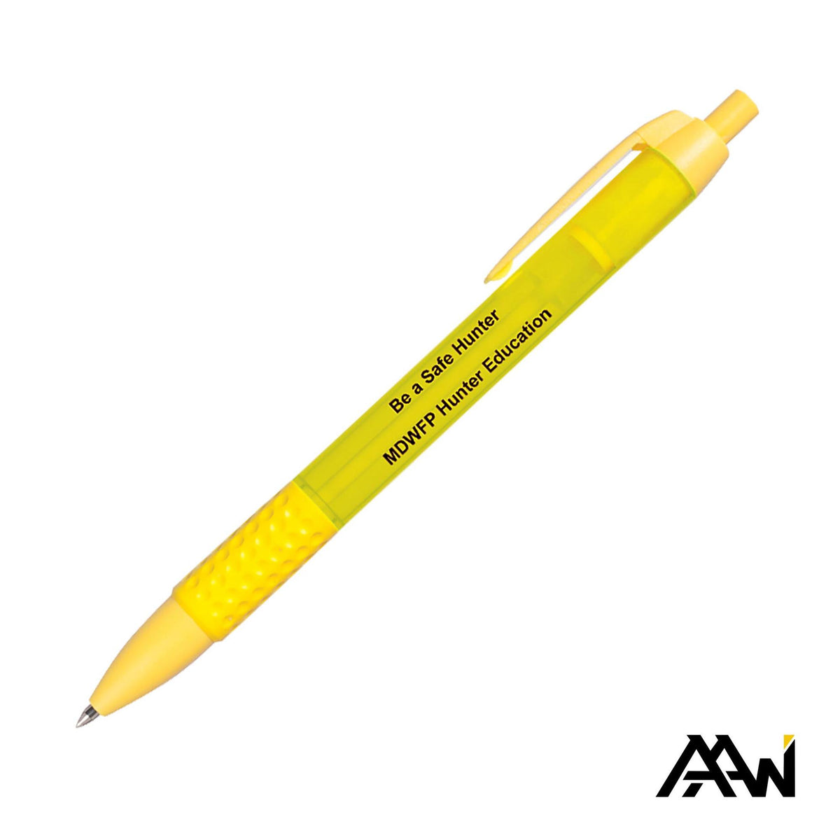Custom Logo Widebody Grip Pen Translucent Barrel - Matte