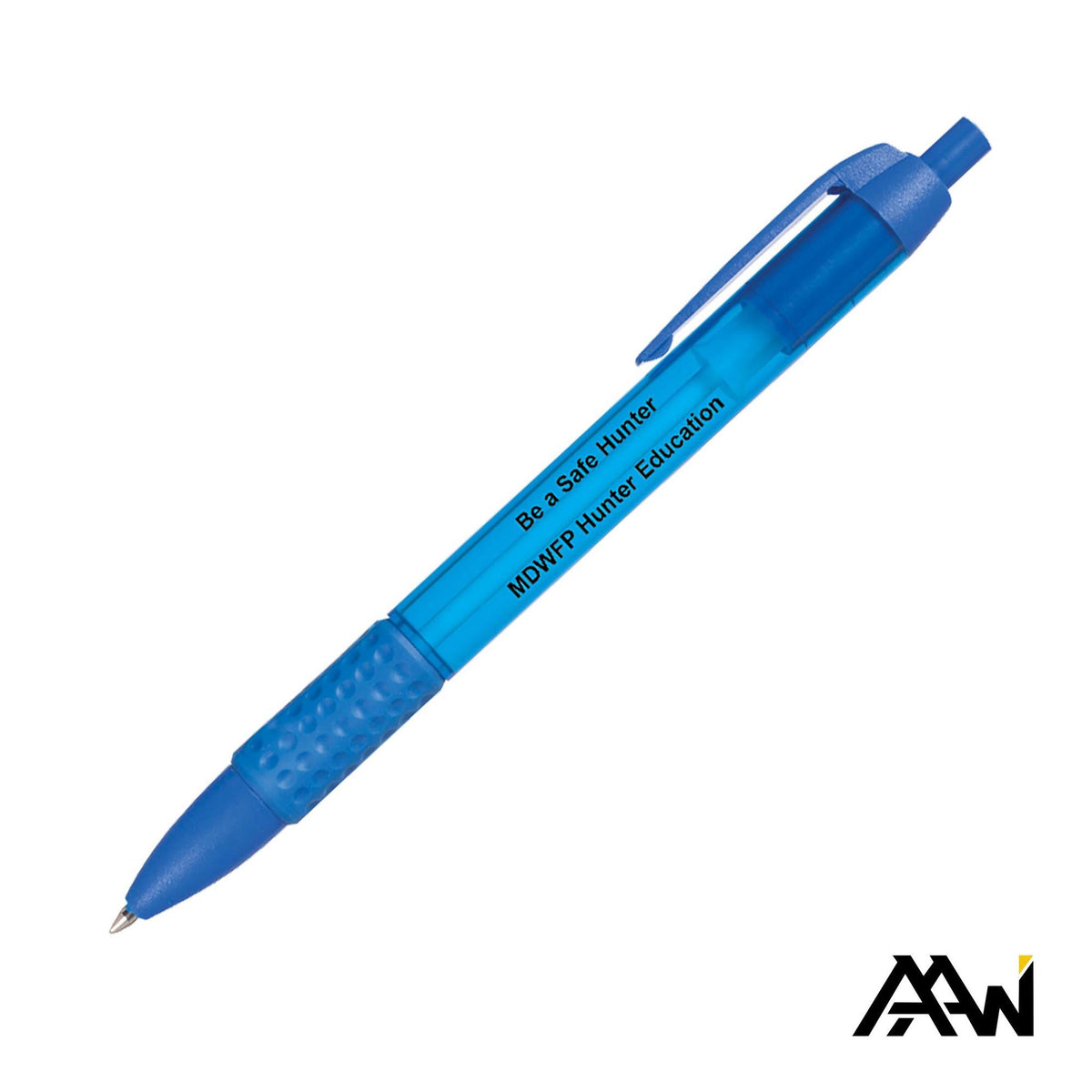 Custom Logo Widebody Grip Pen Translucent Barrel - Matte