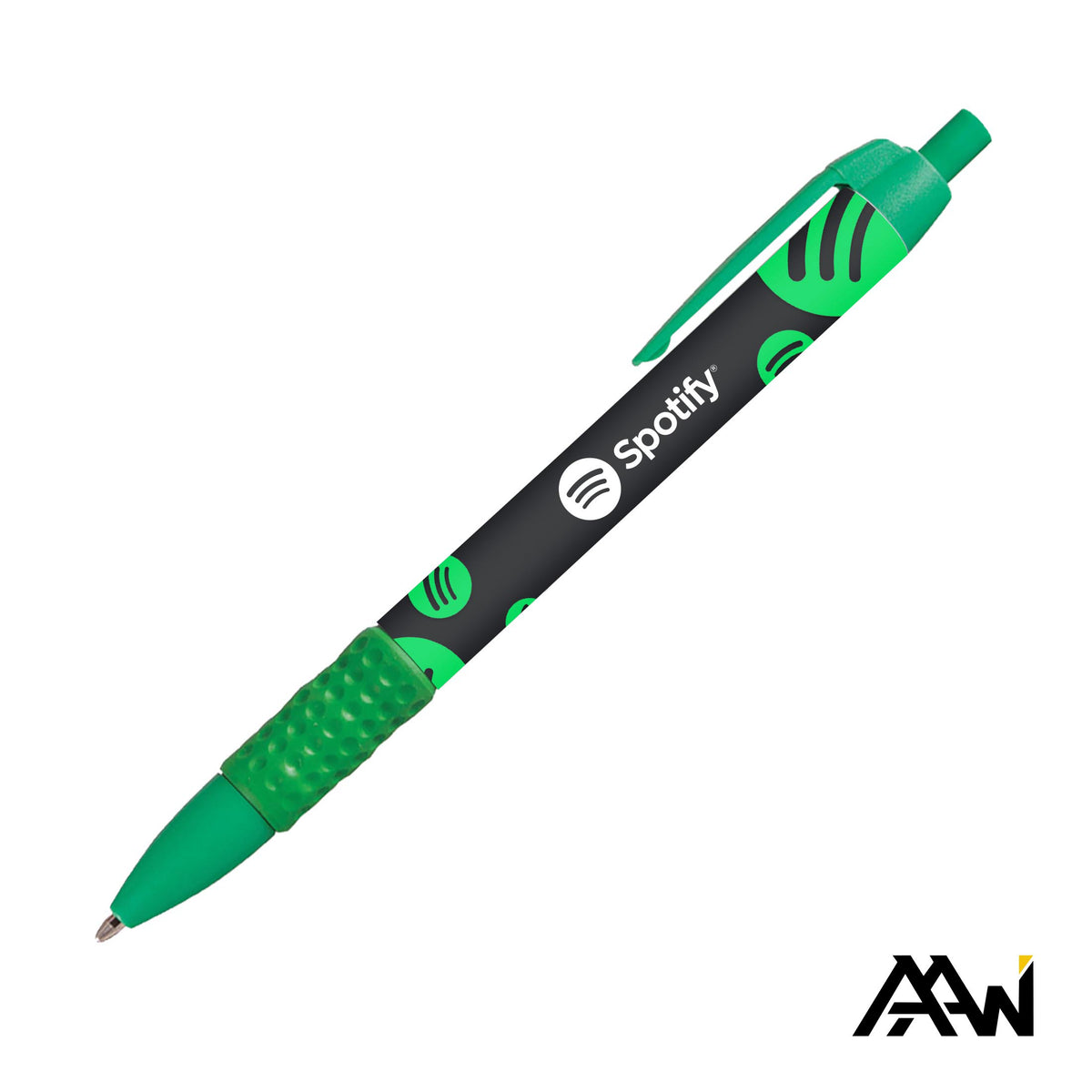 Custom Logo Widebody Grip Pen VividPrint™ Barrel - Matte Colored Accent