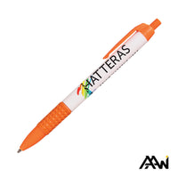 Custom Logo Widebody Grip Pen VividPrint™ Barrel - Matte Colored Accent