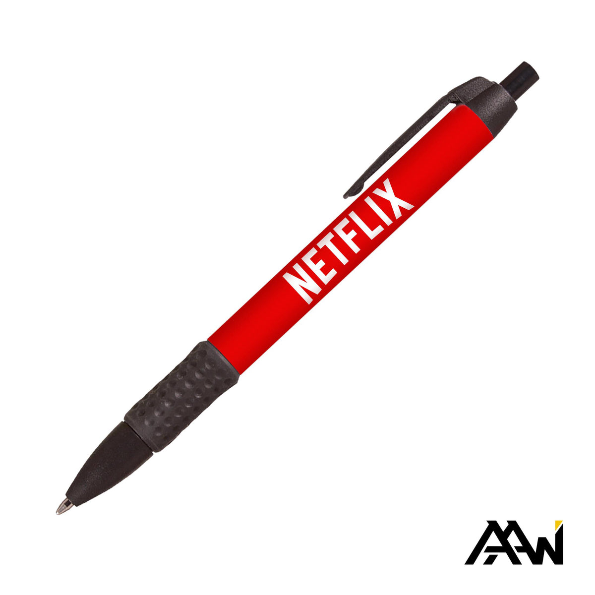 Custom Logo Widebody Grip Pen VividPrint™ Barrel - Matte Colored Accent