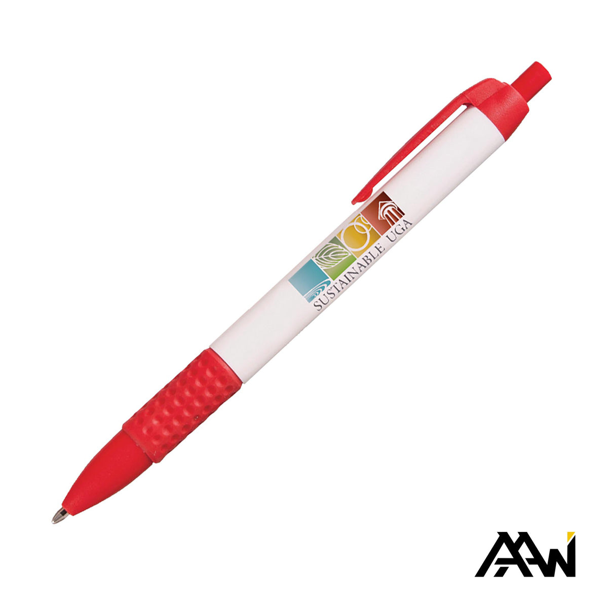 Custom Logo Widebody Grip Pen VividPrint™ Barrel - Matte Colored Accent