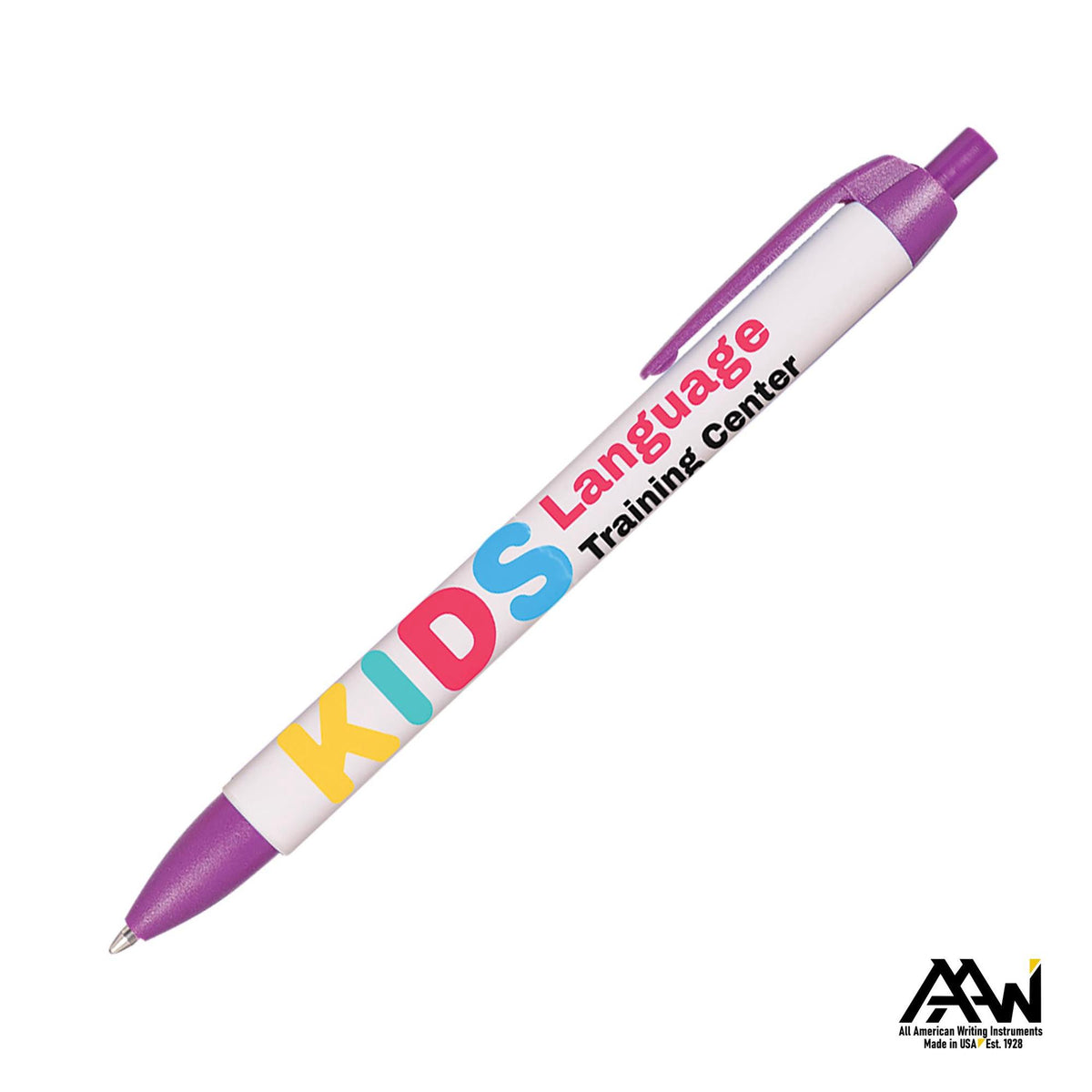 Custom Logo Widebody Pen Vividprint™ Barrel - Matte Colored Accent