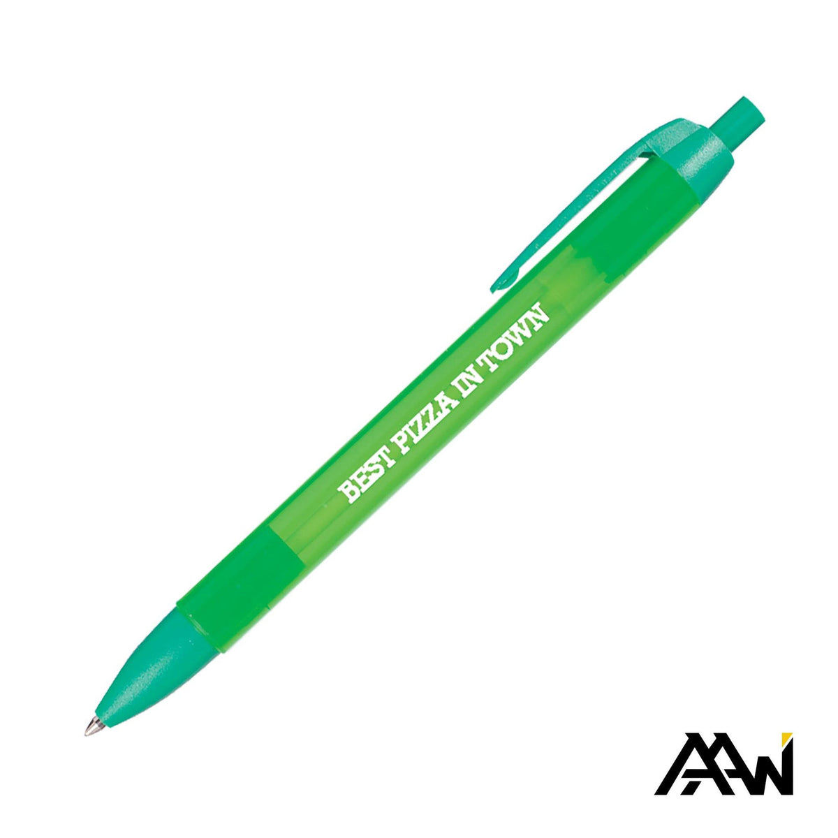 Custom Logo Widebody Pen w/Translucent Barrel - Matte Colored Accent