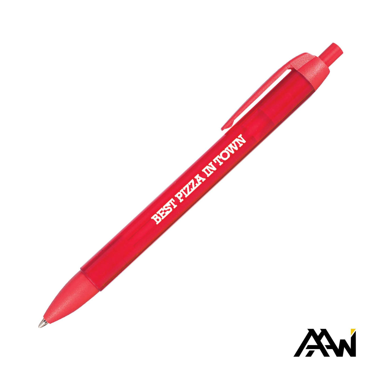 Custom Logo Widebody Pen w/Translucent Barrel - Matte Colored Accent