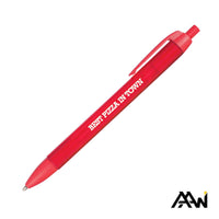 Custom Logo Widebody Pen w/Translucent Barrel - Matte Colored Accent