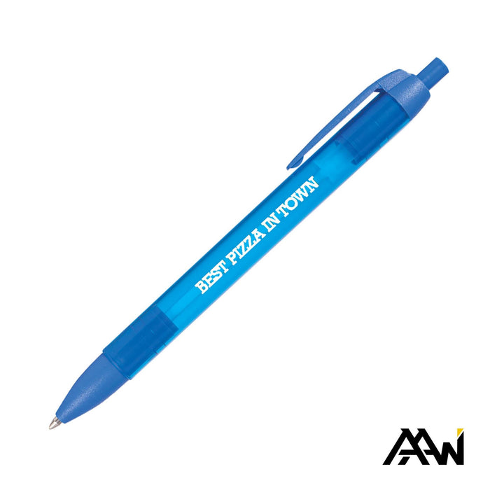 Custom Logo Widebody Pen w/Translucent Barrel - Matte Colored Accent