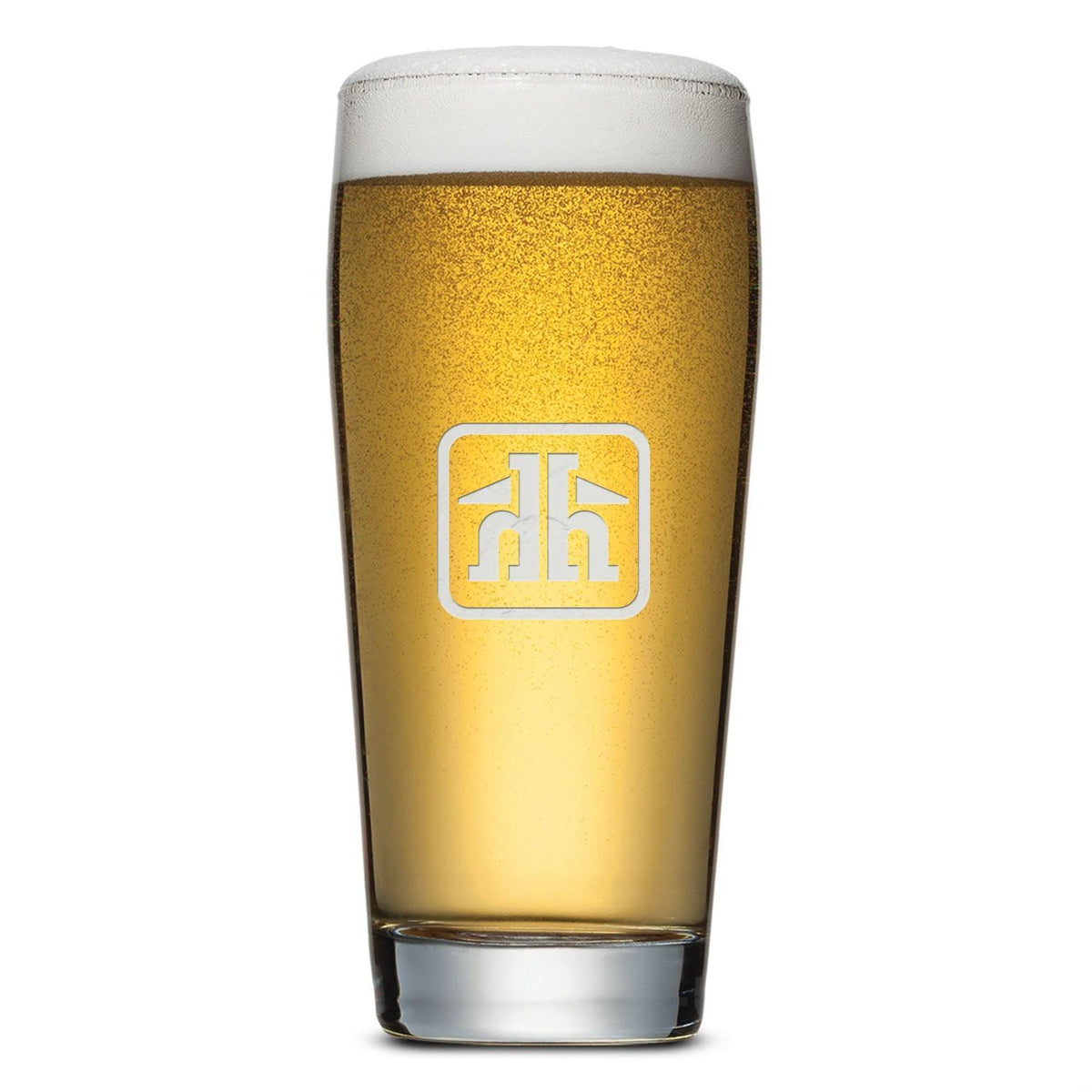 Custom Logo Wilmington Beer Glass - Deep Etch