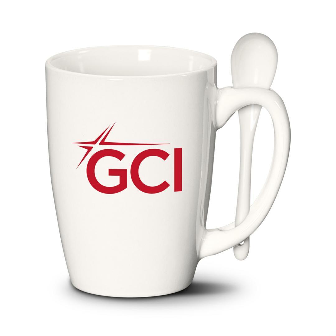 Custom Logo Winfield Mug & Spoon 15oz - Imprinted