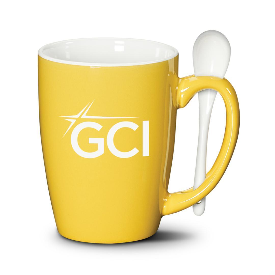 Custom Logo Winfield Mug & Spoon 15oz - Imprinted