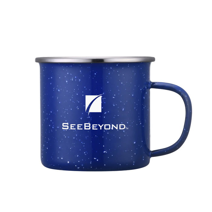 Custom Logo Wren Enamel Mug w/SS Rim - 16oz