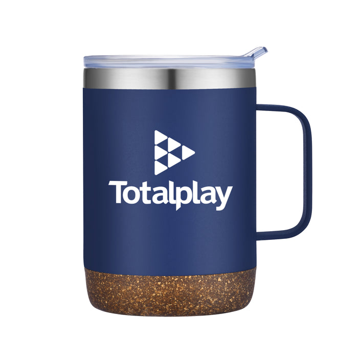 Custom Logo Zeya Vacuum Mug w/Cork - 12oz