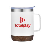 Custom Logo Zeya Vacuum Mug w/Cork - 12oz