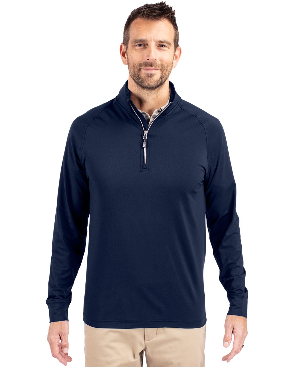 Cutter & Buck Adapt Recycled Soft Knit Stretch Mens Big & Tall Quarter Zip Pullover