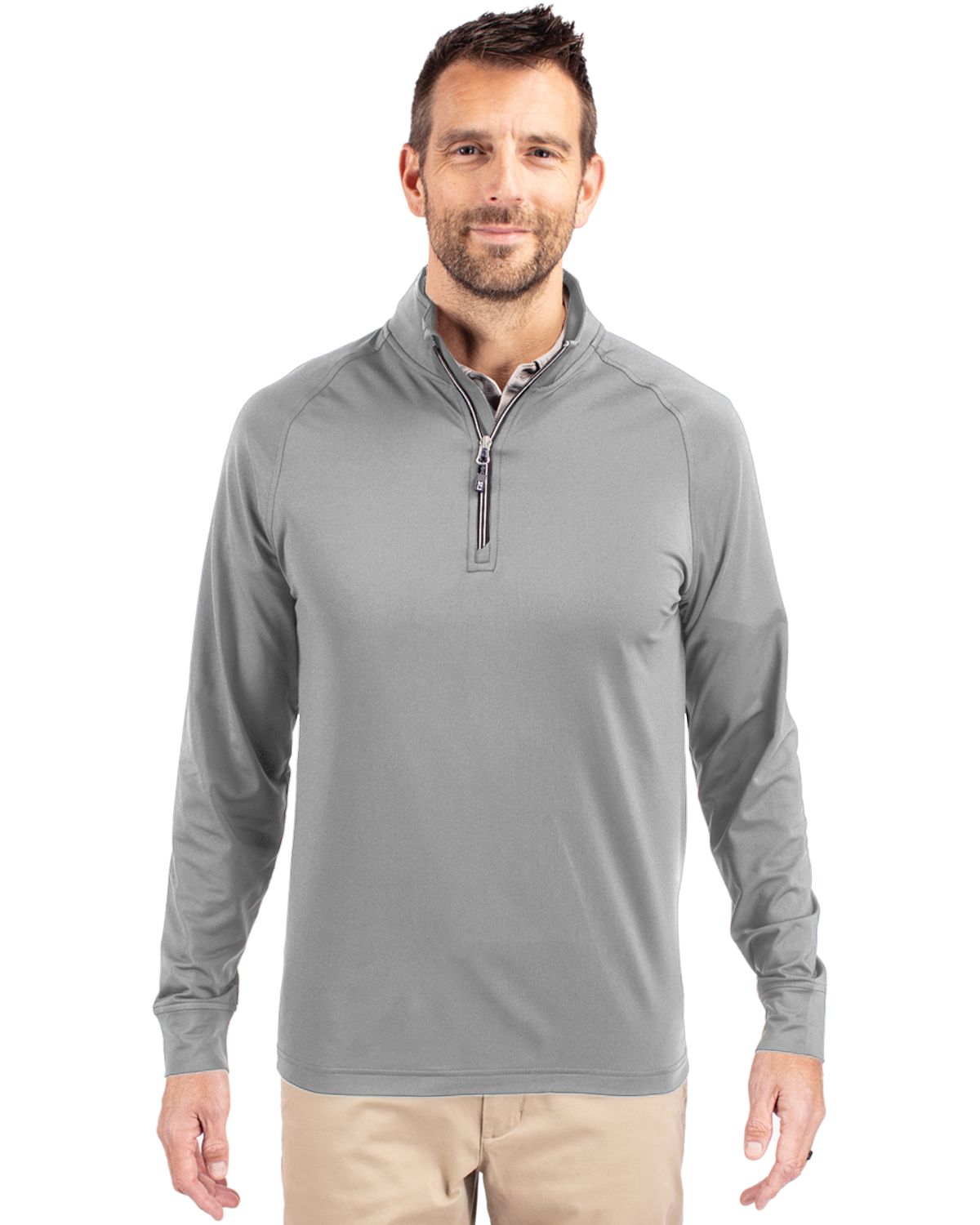 Cutter & Buck Adapt Recycled Soft Knit Stretch Mens Big & Tall Quarter Zip Pullover