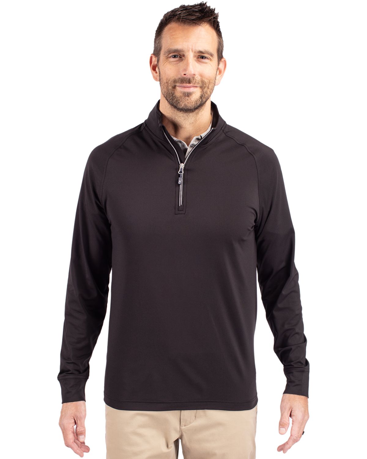 Cutter & Buck Adapt Recycled Soft Knit Stretch Mens Big & Tall Quarter Zip Pullover