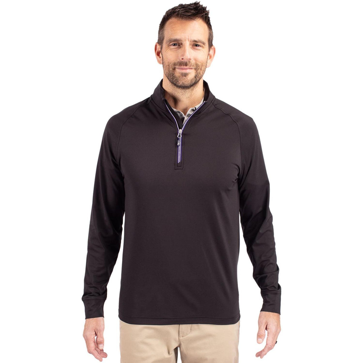 Cutter & Buck Adapt Recycled Soft Knit Stretch Mens Big & Tall Quarter Zip Pullover