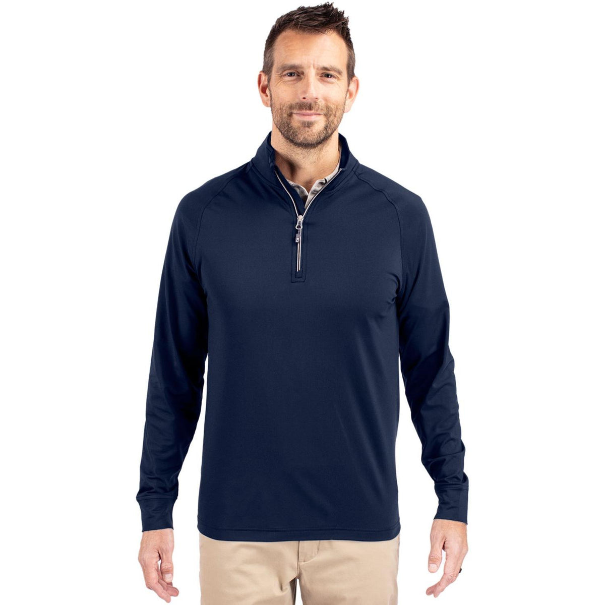 Cutter & Buck Adapt Recycled Soft Knit Stretch Mens Big & Tall Quarter Zip Pullover