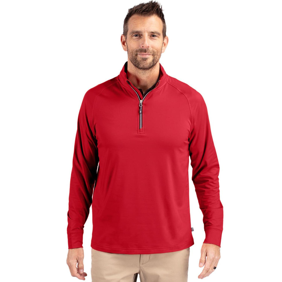 Cutter & Buck Adapt Recycled Soft Knit Stretch Mens Big & Tall Quarter Zip Pullover