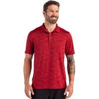 Cutter & Buck Coastline Recycled Double Peached Camo Print Mens Polo