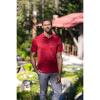 Cutter & Buck Coastline Recycled Double Peached Camo Print Mens Polo