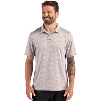 Cutter & Buck Coastline Recycled Double Peached Camo Print Mens Polo