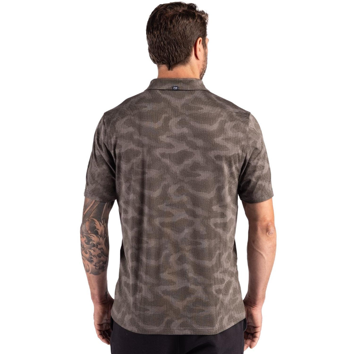 Cutter & Buck Coastline Recycled Double Peached Camo Print Mens Polo