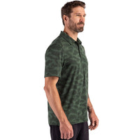 Cutter & Buck Coastline Recycled Double Peached Camo Print Mens Polo