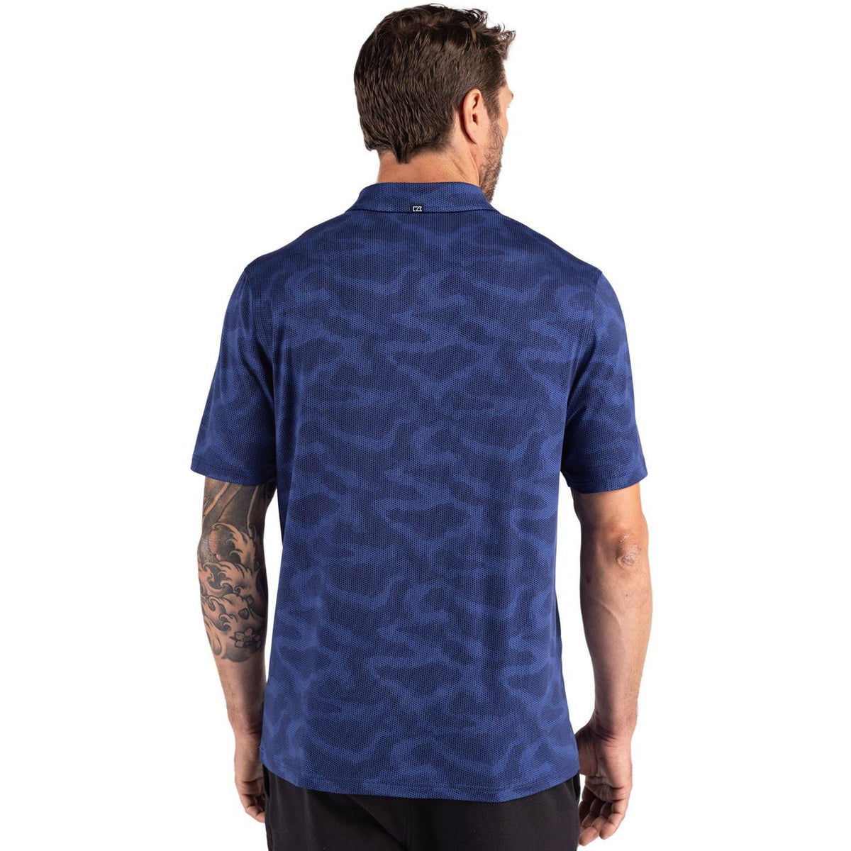 Cutter & Buck Coastline Recycled Double Peached Camo Print Mens Polo