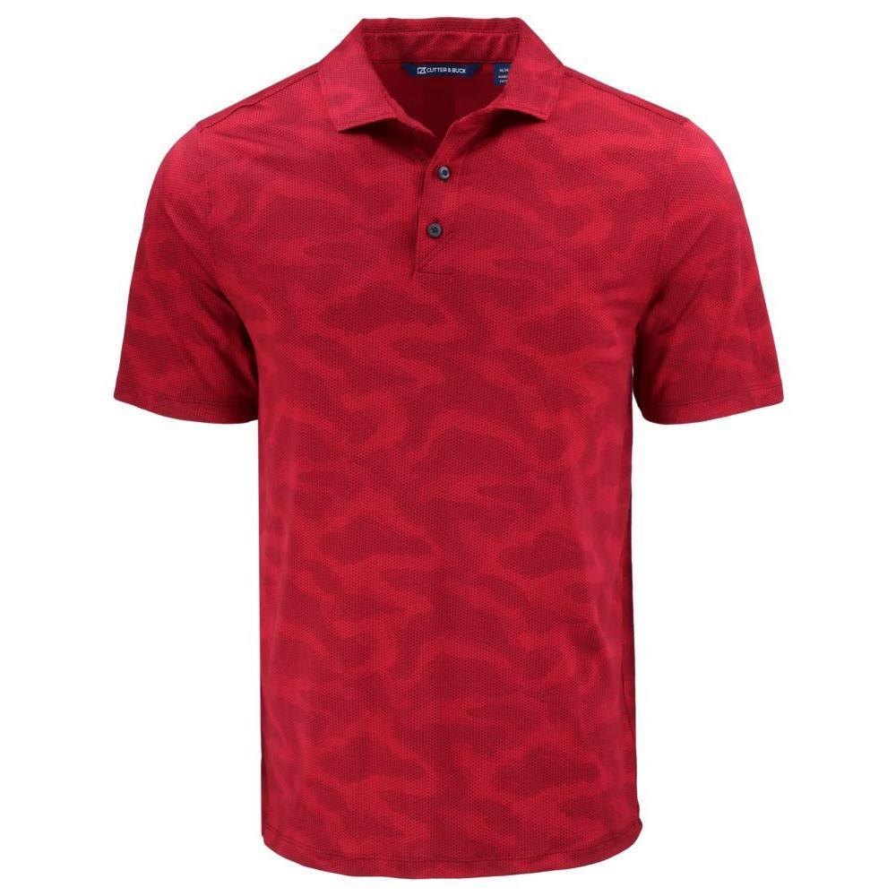 Cutter & Buck Coastline Recycled Double Peached Camo Print Mens Polo