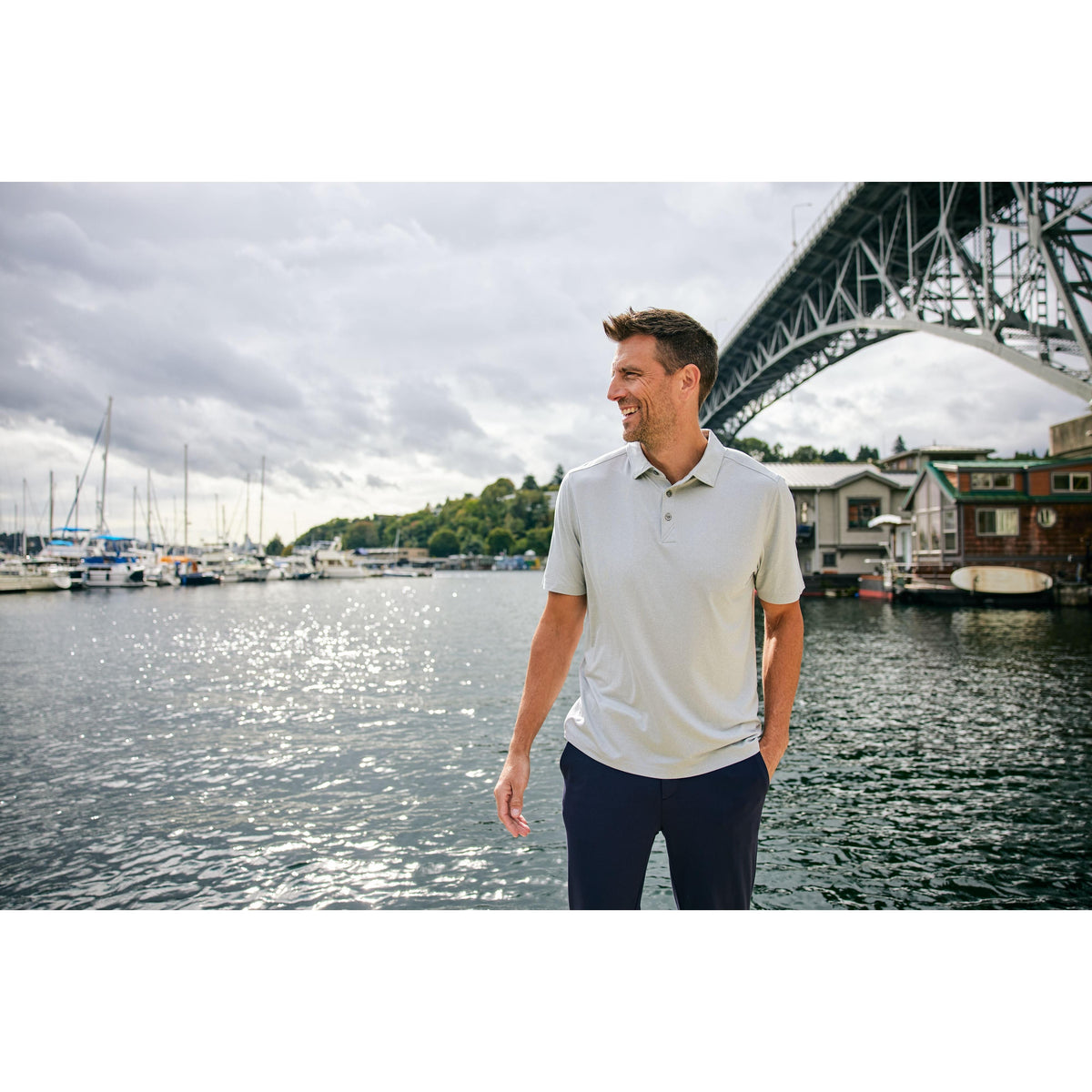 Cutter & Buck Coastline Recycled Double Peached Mens Polo